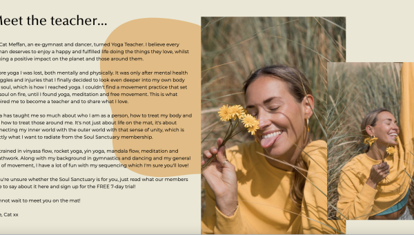 Cat Meffan - Top British Yoga Teacher on Youtube - Down to earth, heartfelt yoga practices