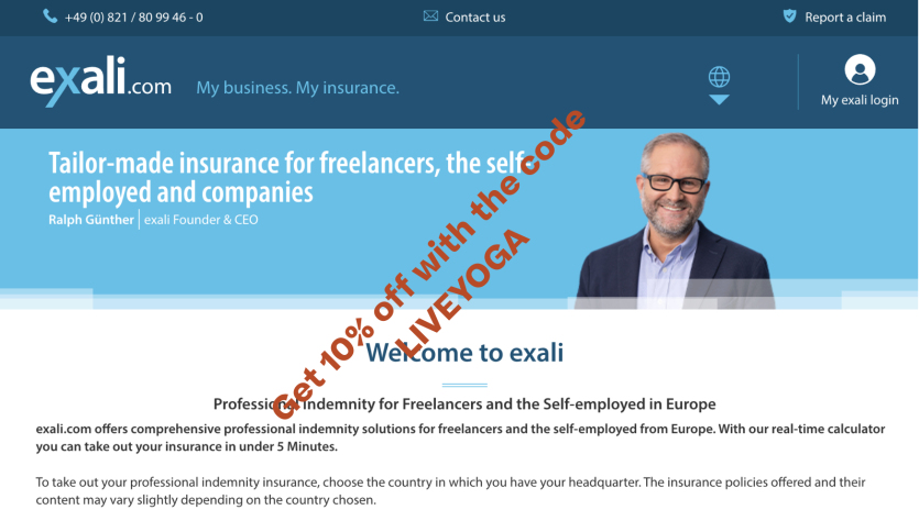 Yoga teacher insurance europe exali