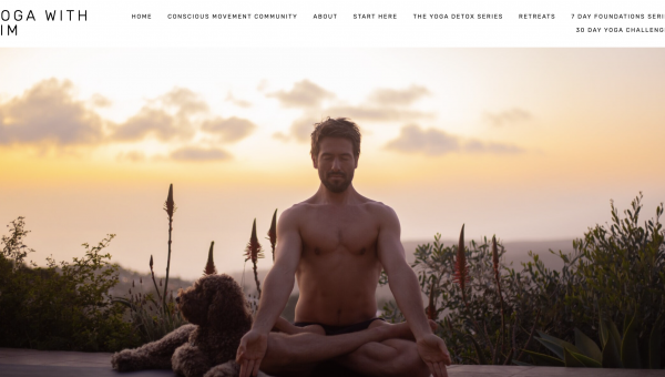Yoga with Tim, for beach or desert outdoor backdrop classes