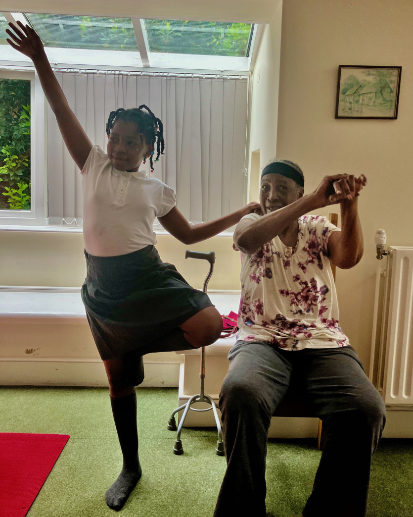 Intergenerational yoga london hackney girl small