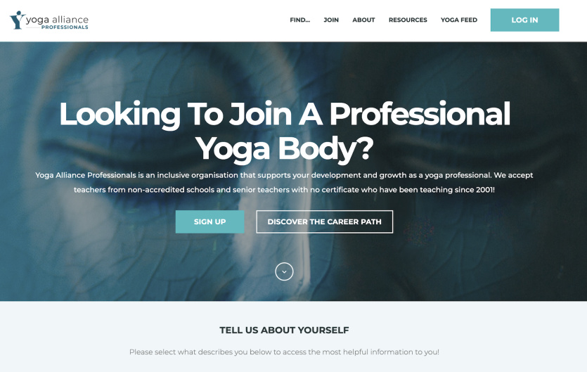 Yoga alliance professionals website