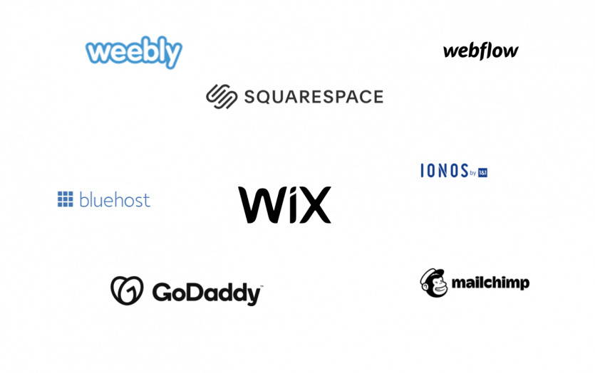 Website builders logos